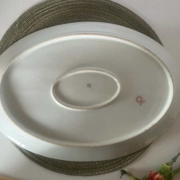 Vtg CF Haviland 15" Serving Platter Limoges Floral Cottage Core France HTF READ - Picture 6 of 7